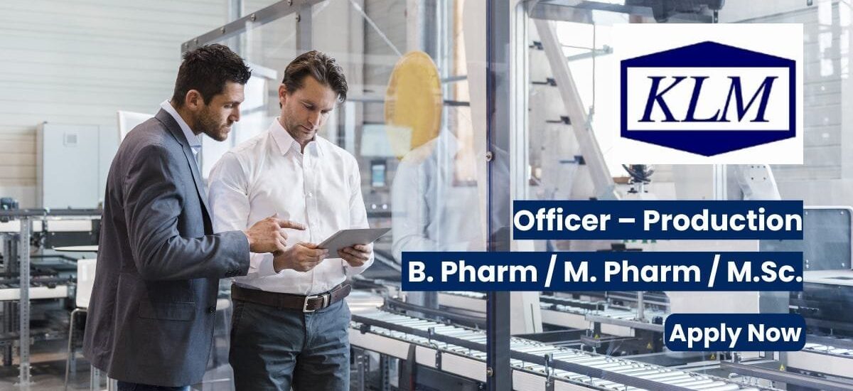 KLM Laboratories Hiring for Production roles