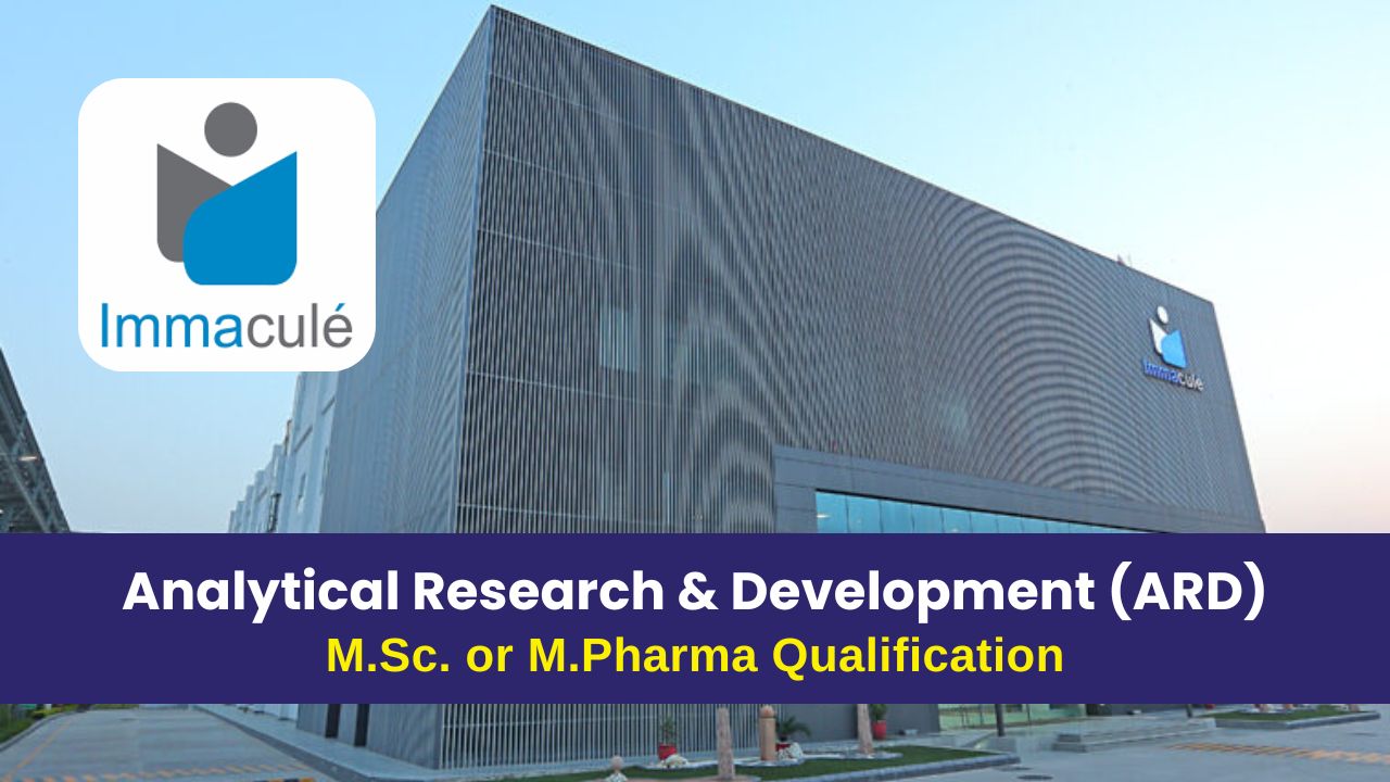 Exciting Career Opportunity at Immacule Lifesciences
