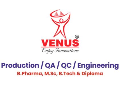 Venus Remedies Hiring for Production, QA, QC, Engineering