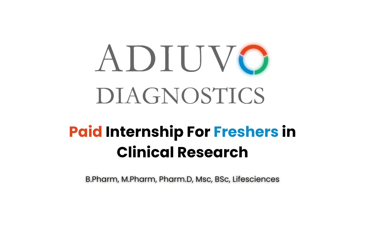 Exciting Clinical Research Paid Internship Opportunity at Adiuvo Diagnostics – Kickstart Your Career!
