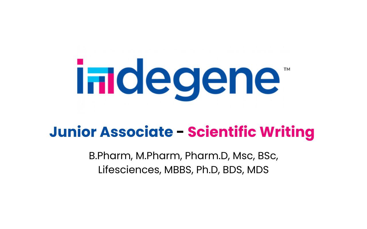 Indegene Hiring Junior Associate in Scientific Writing