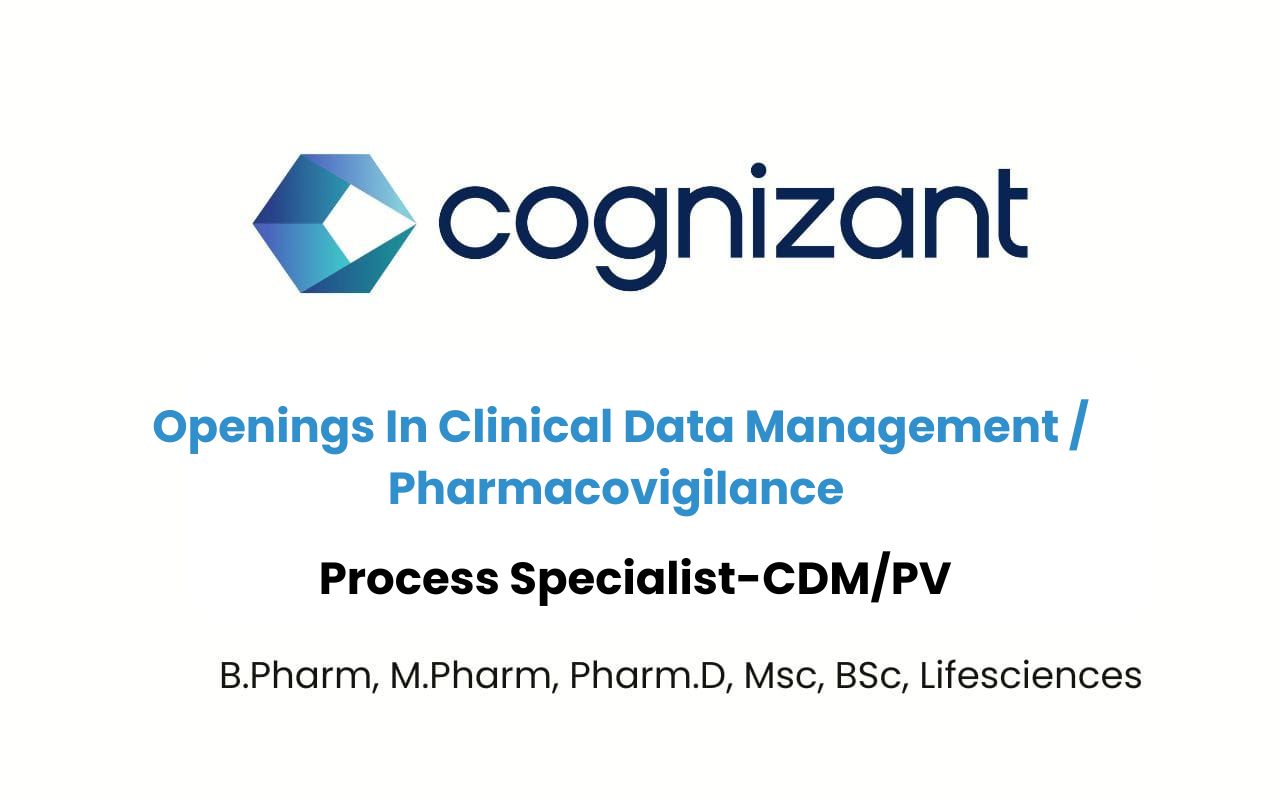 Cognizant Hiring for Clinical Data Management / Pharmacovigilance