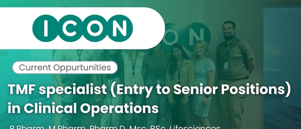 ICON Plc Hiring TMF Specialist (All Levels)