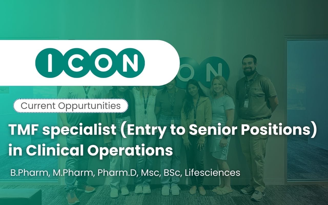 ICON Plc Hiring TMF Specialist (All Levels)
